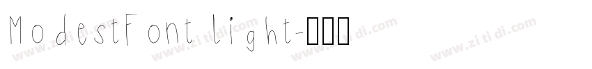 ModestFont Light字体转换